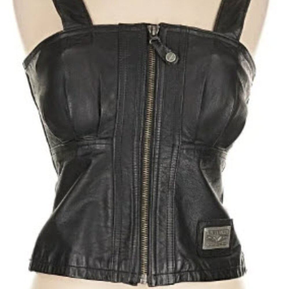 Harley-Davidson Genuine Leather Bustier Corset Top – Women’s M